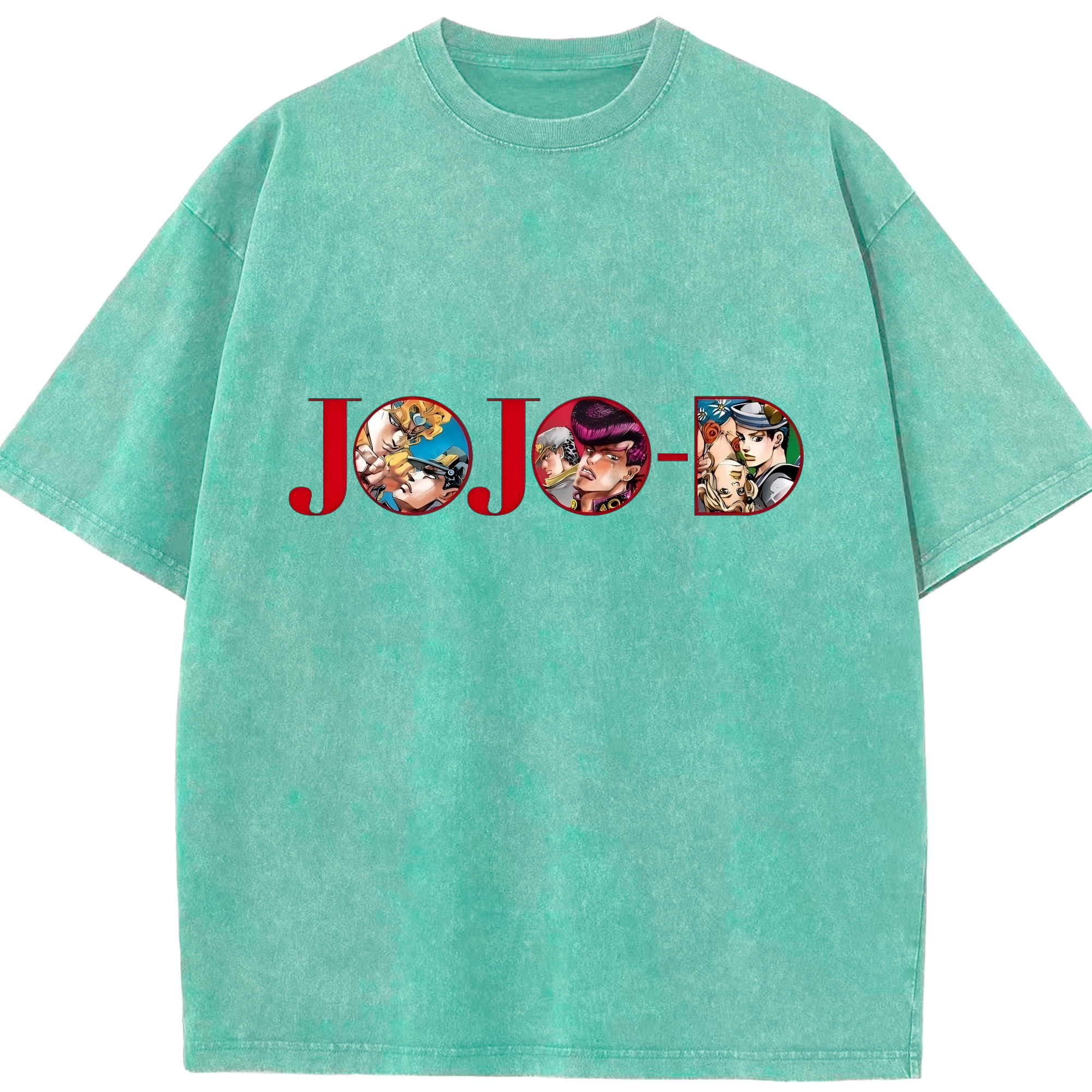 （画像用） ジョジョの奇妙な冒険 JoJo's Bizarre Adventure 綿100% ヴィンテージ風 半袖Tシャツ（フロントプリント）